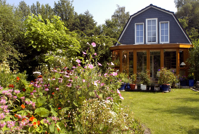 Veranda in de tuin